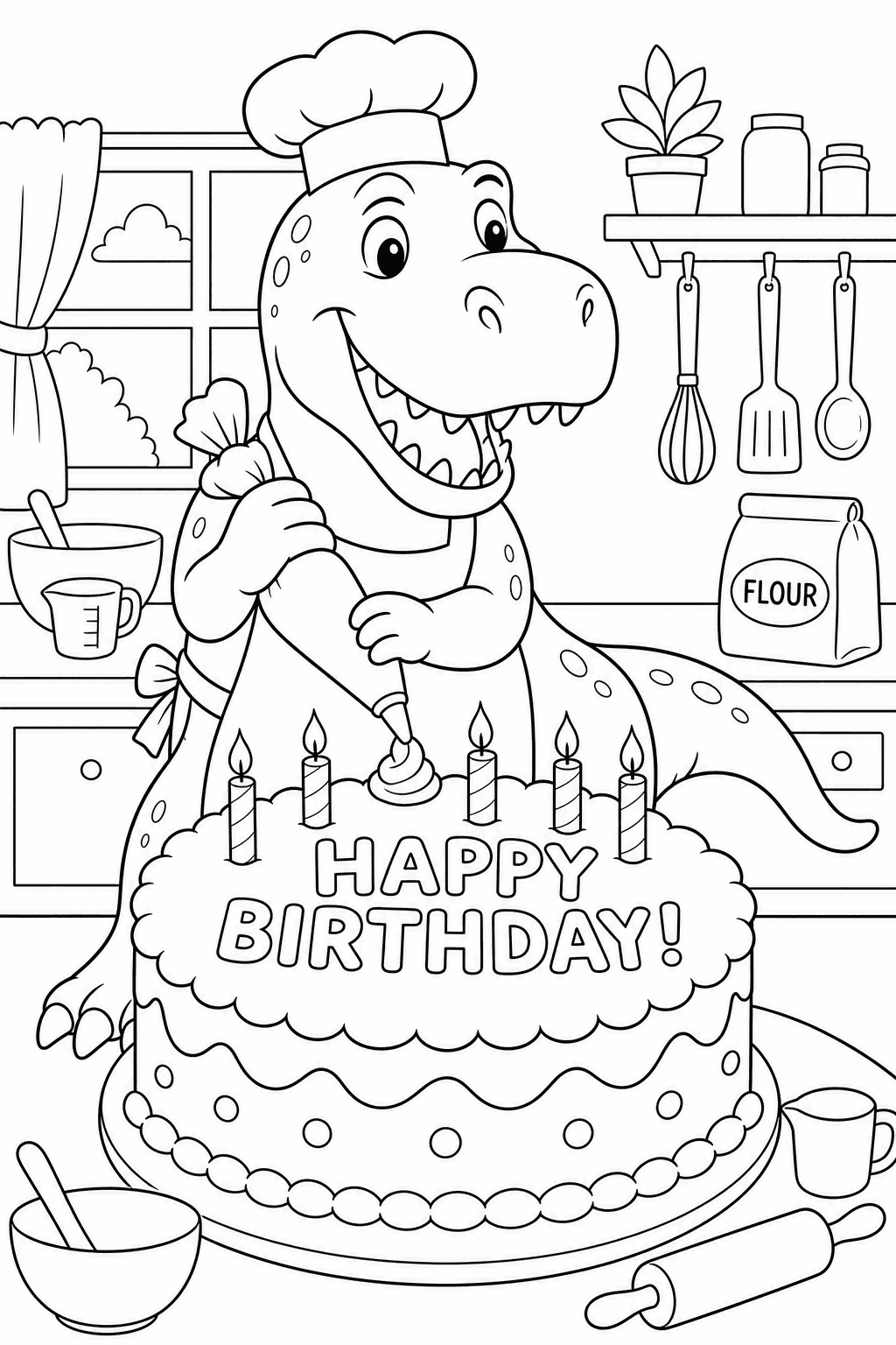 Dinosaurs coloring page