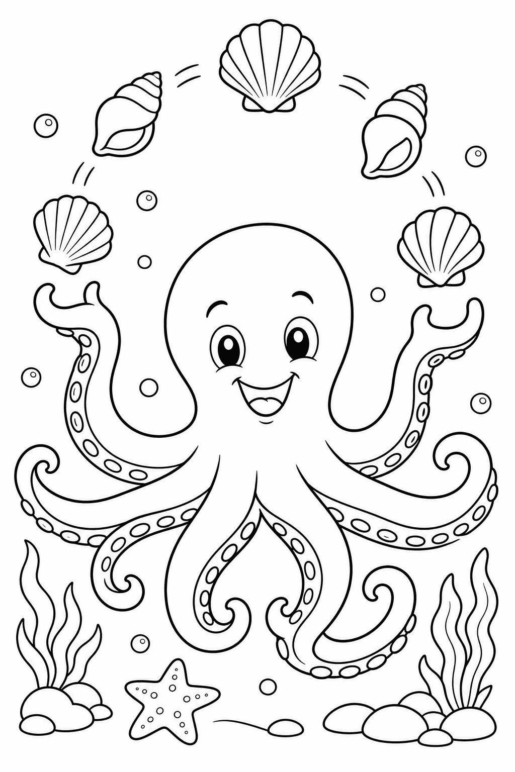 Ocean coloring page